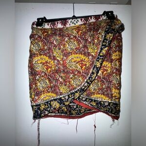 Zara Printed Wrap Mini Skirt